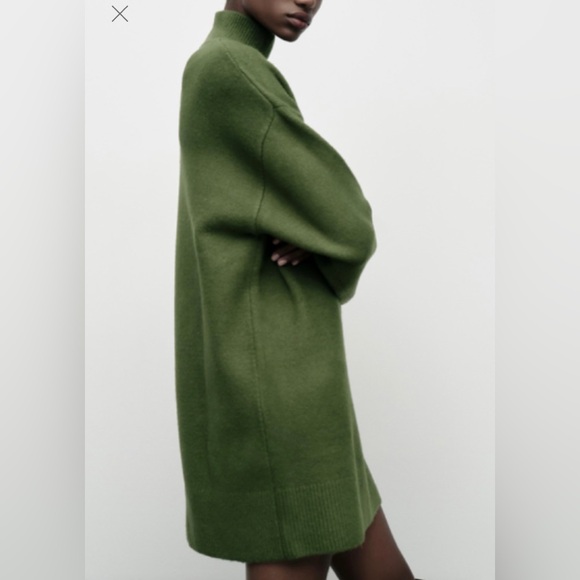 Zara Cream Turtle Necked Sweater Dress - Picture 7 of 8